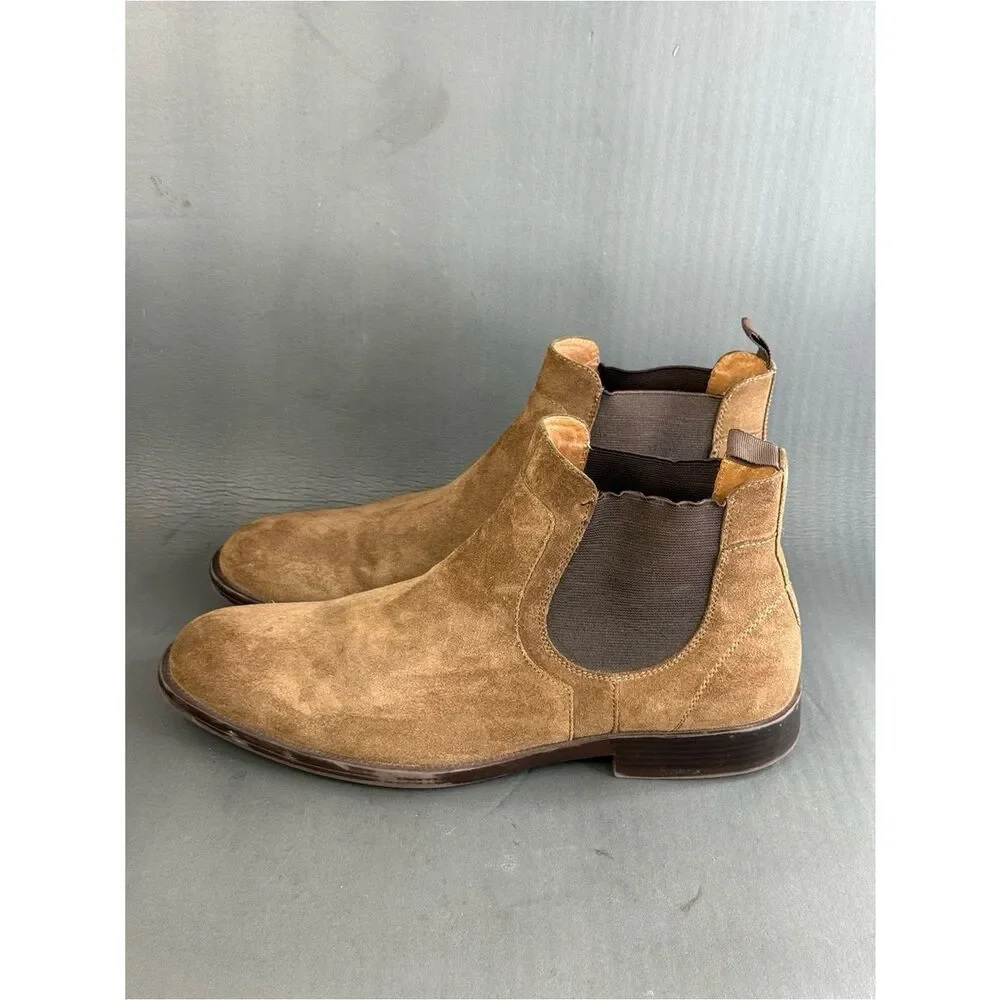 Johnston & Murphy brown suede Chelsea boots shoes men’s size 11.5